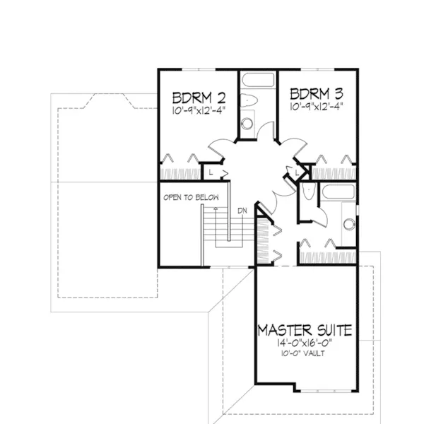 Traditional House Plan Second Floor - Katsura Traditional Home 072D-0397 - Search House Plans and More