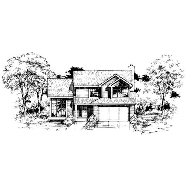 Traditional House Plan Front of Home - Katsura Traditional Home 072D-0397 - Search House Plans and More