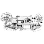 Traditional House Plan Front of Home - Katsura Traditional Home 072D-0397 - Search House Plans and More