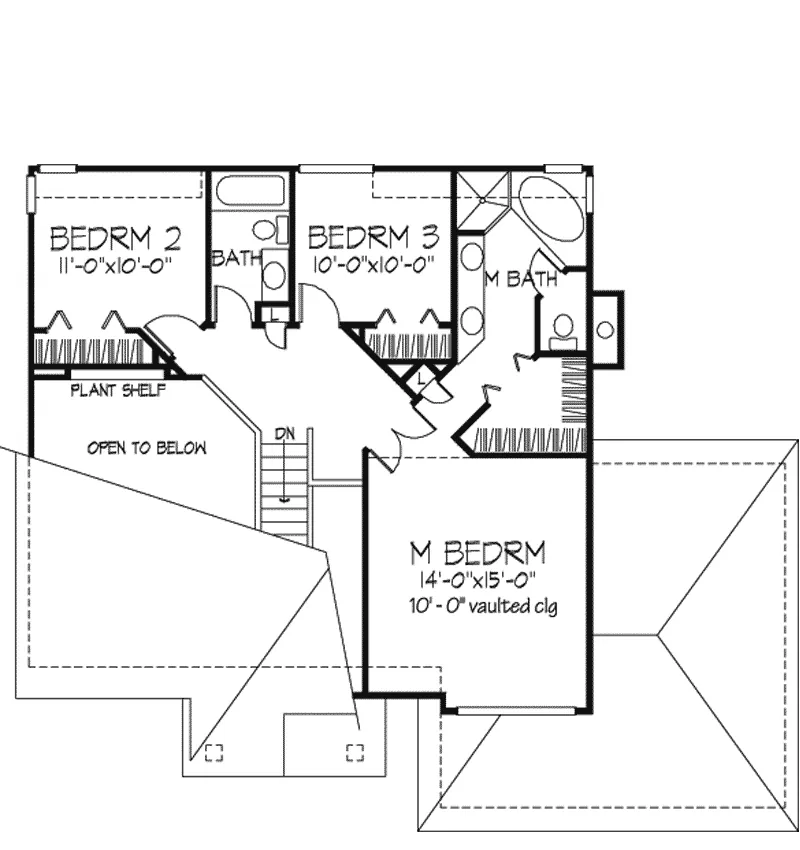 Modern House Plan Second Floor - Glen Mill Rustic Home 072D-0399 - Search House Plans and More