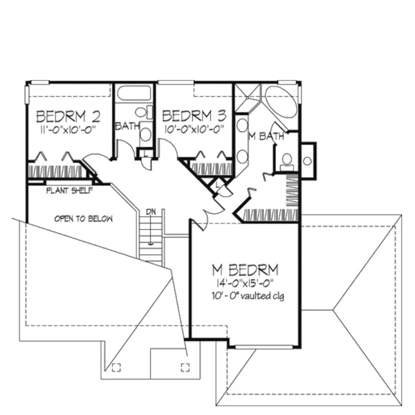 Contemporary House Plan Second Floor - Glen Mill Rustic Home 072D-0399 - Search House Plans and More