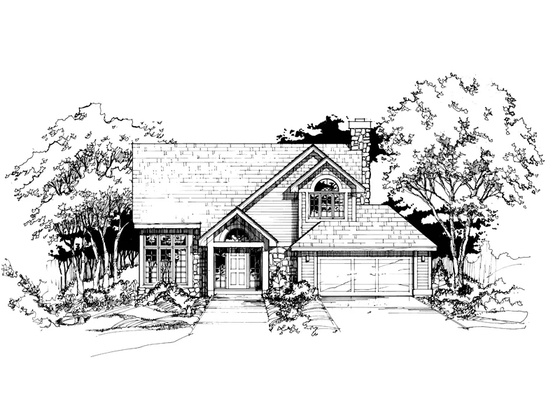 Southern House Plan Front of Home - Glen Mill Rustic Home 072D-0399 - Search House Plans and More