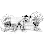 Contemporary House Plan Front of Home - Glen Mill Rustic Home 072D-0399 - Search House Plans and More