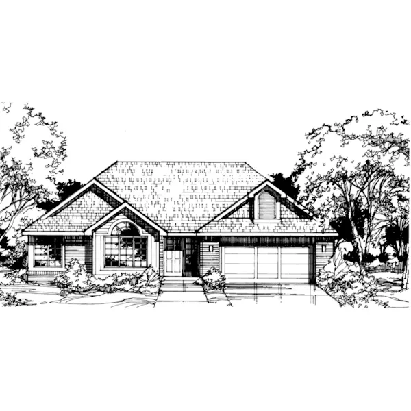 Modern House Plan Front of Home - Reynard Mill Ranch Home 072D-0402 - Shop House Plans and More