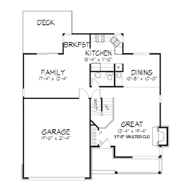 Shingle House Plan First Floor - Kearney Farm Country Home 072D-0403 - Search House Plans and More