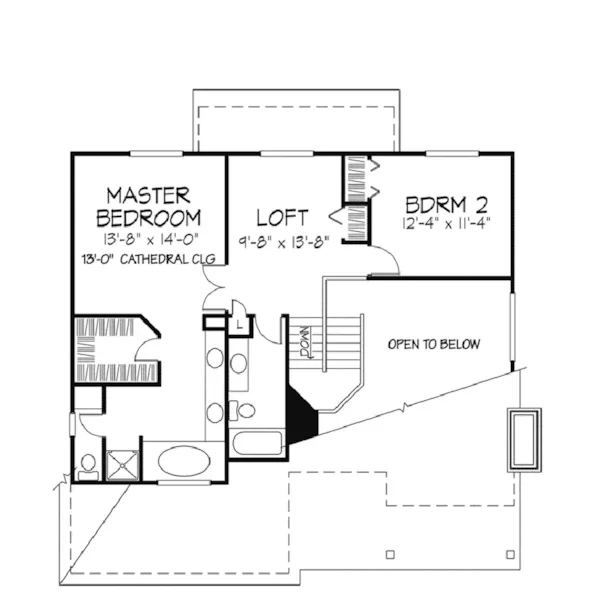 Shingle House Plan Second Floor - Kearney Farm Country Home 072D-0403 - Search House Plans and More