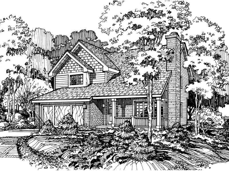 Shingle House Plan Front of Home - Kearney Farm Country Home 072D-0403 - Search House Plans and More