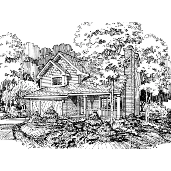 Shingle House Plan Front of Home - Kearney Farm Country Home 072D-0403 - Search House Plans and More