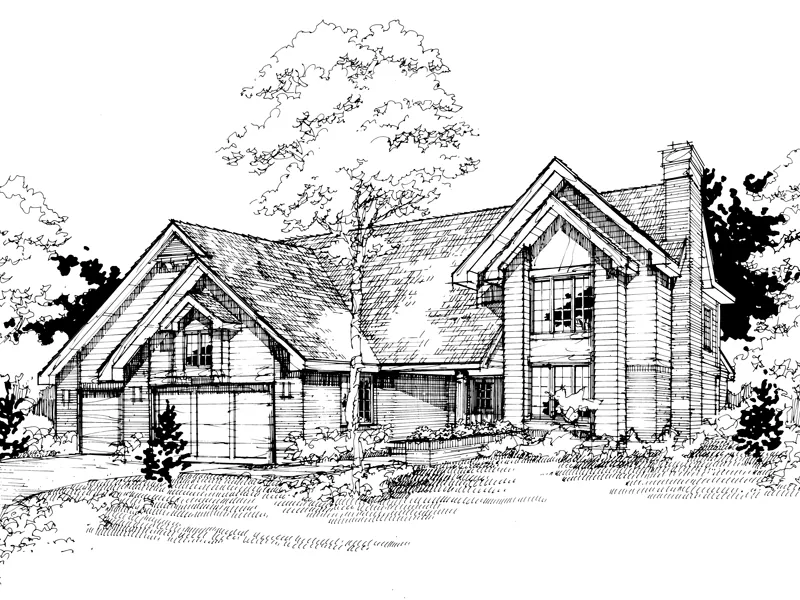 Modern House Plan Front of Home - Edinburgh Luxury Home 072D-0405 - Search House Plans and More