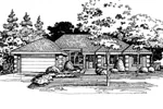 Southern House Plan Front of Home - Jacobs Crossing Ranch Home 072D-0408 - Search House Plans and More