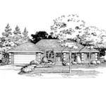 Contemporary House Plan Front of Home - Jacobs Crossing Ranch Home 072D-0408 - Search House Plans and More