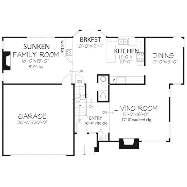 Traditional House Plan First Floor - Green Field Neoclassical Home 072D-0409 - Search House Plans and More