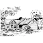 Modern House Plan Front of Home - Arianna Traditional Home 072D-0411 - Search House Plans and More