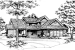 Contemporary House Plan Front of Home - Montana Grove Southern Home 072D-0412 - Shop House Plans and More