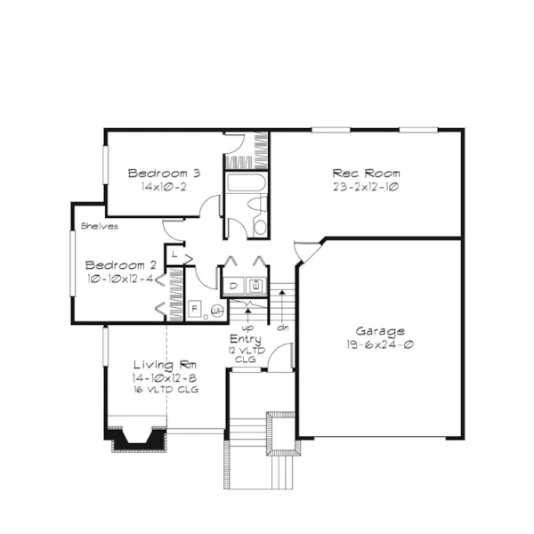 Modern House Plan Lower Level Floor - Angelino Neoclassical Home 072D-0414 - Search House Plans and More