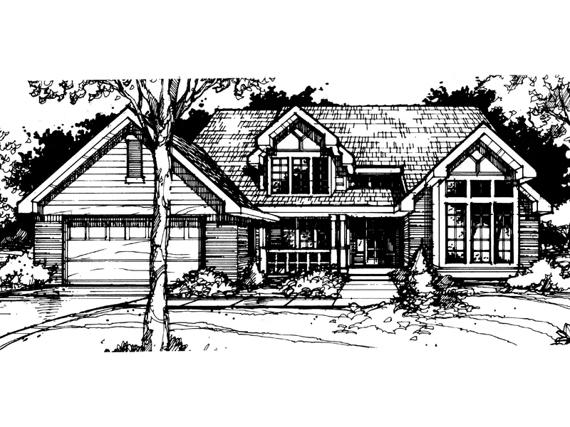 Southern House Plan Front of Home - Calumet Ranch Country Home 072D-0415 - Search House Plans and More