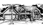 Traditional House Plan Front of Home - Calumet Ranch Country Home 072D-0415 - Search House Plans and More