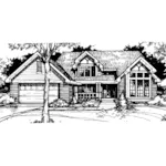 Traditional House Plan Front of Home - Calumet Ranch Country Home 072D-0415 - Search House Plans and More