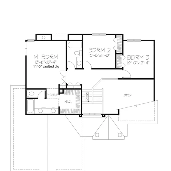 Southern House Plan Second Floor - Todforth Way Traditional Home 072D-0418 - Shop House Plans and More