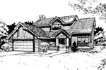 Traditional House Plan Front of Home - Todforth Way Traditional Home 072D-0418 - Shop House Plans and More