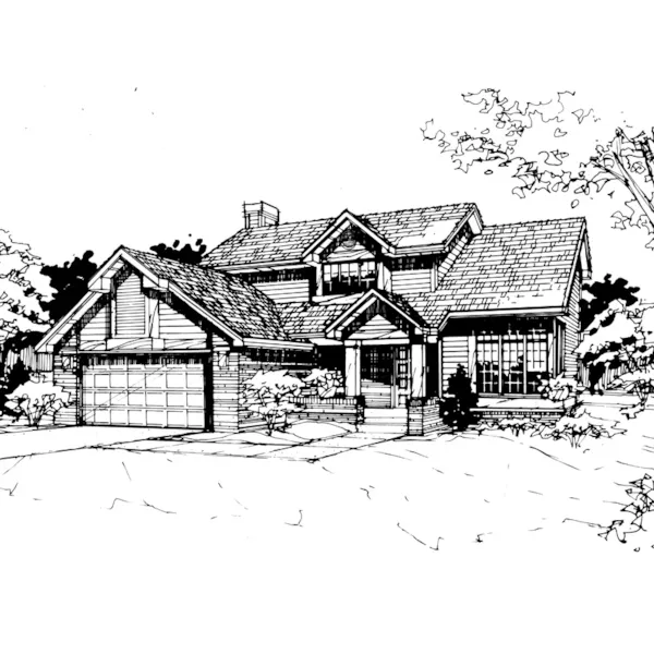 Southern House Plan Front of Home - Todforth Way Traditional Home 072D-0418 - Shop House Plans and More