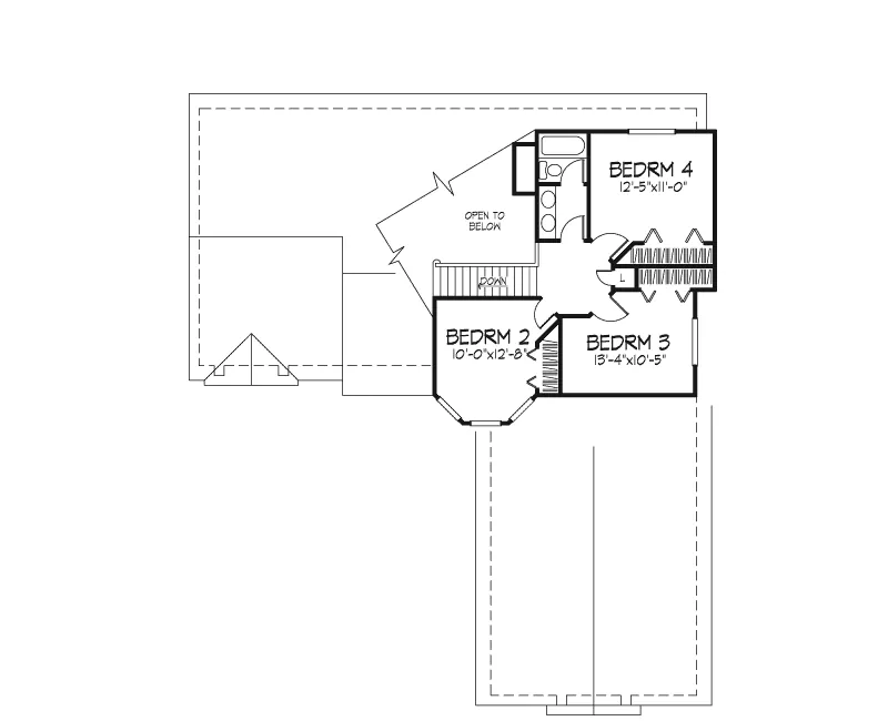 Southern House Plan Second Floor - Flaxmere Modern Southern Home 072D-0419 - Search House Plans and More