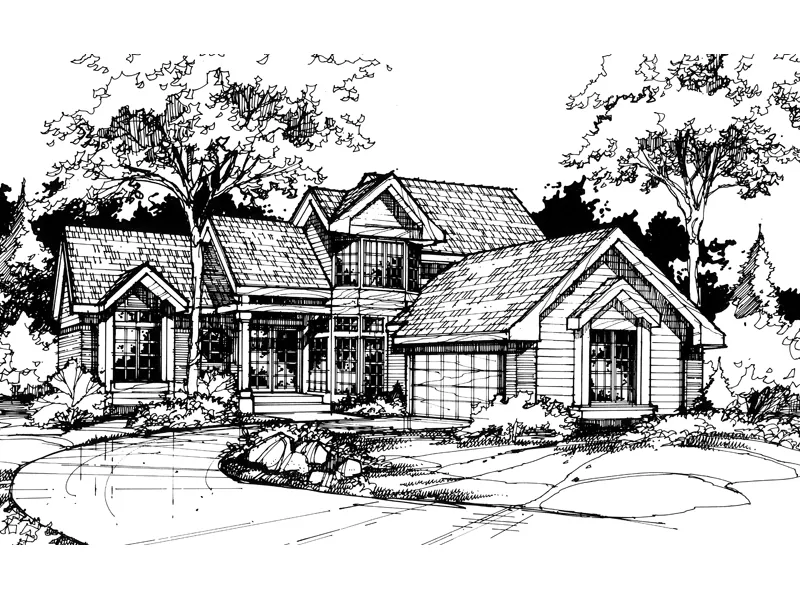 Southern House Plan Front of Home - Flaxmere Modern Southern Home 072D-0419 - Search House Plans and More