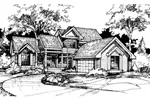 Southern House Plan Front of Home - Flaxmere Modern Southern Home 072D-0419 - Search House Plans and More