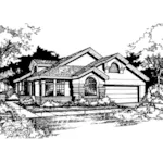 Southern House Plan Front of Home - Emilia Park Country Ranch Home 072D-0420 - Search House Plans and More