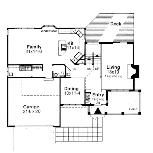 Southern House Plan First Floor - Cooper Hill Craftsman Home 072D-0422 - Search House Plans and More