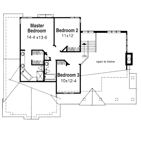 Southern House Plan Second Floor - Cooper Hill Craftsman Home 072D-0422 - Search House Plans and More