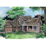 Southern House Plan Front of Home - Cooper Hill Craftsman Home 072D-0422 - Search House Plans and More