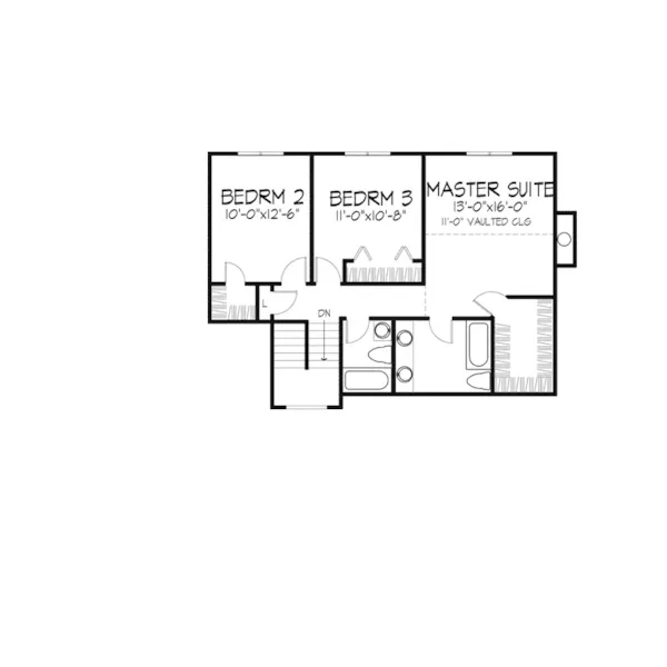 Southern House Plan Second Floor - Hollybrook Rustic Home 072D-0423 - Search House Plans and More