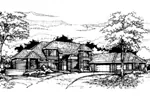 Contemporary House Plan Front of Home - Babylon Manor Luxury Home 072D-0425 - Search House Plans and More