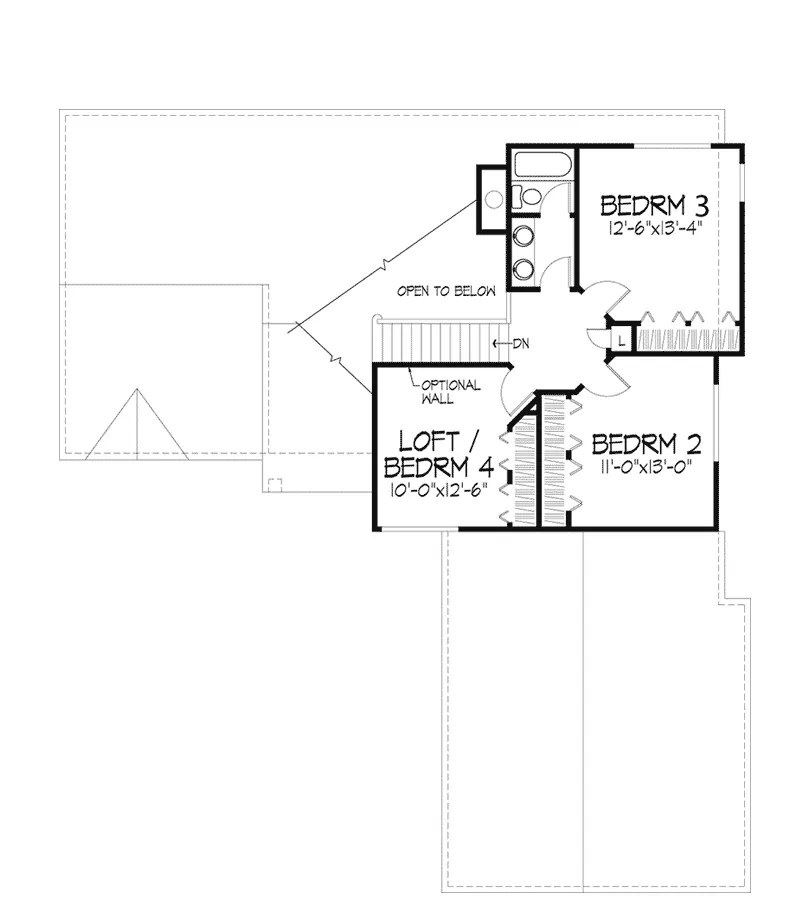 Country House Plan Second Floor - Selby Place Traditional Home 072D-0426 - Shop House Plans and More