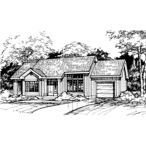 Country House Plan Front of Home - Windsong Ranch Home 072D-0427 - Shop House Plans and More