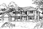 Tudor House Plan Front of Home - Ellerton Southern Tudor Home 072D-0430 - Search House Plans and More