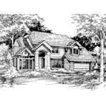 Traditional House Plan Front of Home - Hollister Crossing Rustic Home 072D-0431 - Search House Plans and More