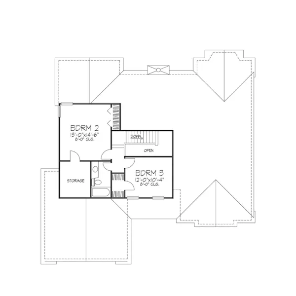 Traditional House Plan Second Floor - Payne Point Contemporary Home 072D-0432 - Shop House Plans and More