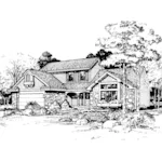 Traditional House Plan Front of Home - Payne Point Contemporary Home 072D-0432 - Shop House Plans and More