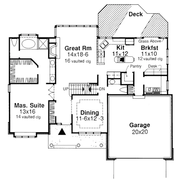 Southern House Plan First Floor - Cool Valley Traditional Home 072D-0433 - Search House Plans and More