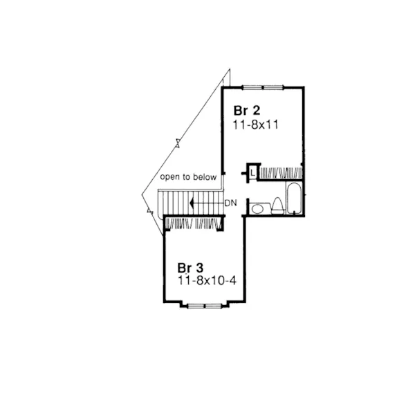 Southern House Plan Second Floor - Cool Valley Traditional Home 072D-0433 - Search House Plans and More