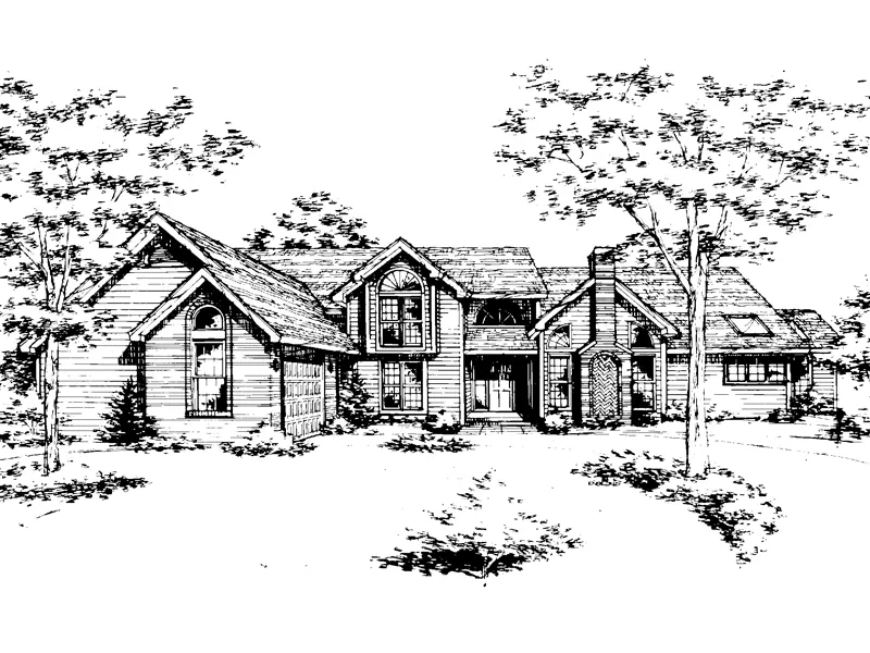 Luxury House Plan Front of Home - Greene Hollow Luxury Home 072D-0435 - Search House Plans and More