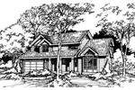 Traditional House Plan Front of Home - Brubaker Neoclassical Home 072D-0436 - Search House Plans and More