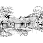 Traditional House Plan Front of Home - Prestcreek Ranch Home 072D-0439 - Shop House Plans and More