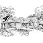 Ranch House Plan Front of Home - Shortridge Rustic Ranch Home 072D-0440 - Shop House Plans and More