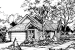 Country House Plan Front of Home - Kerston Ridge Narrow Lot Home 072D-0444 - Search House Plans and More