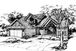 Modern House Plan Front of Home - Caleb Rustic Home 072D-0445 - Search House Plans and More