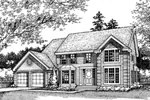 Traditional House Plan Front of Home - Dover Station Colonial Home 072D-0446 - Search House Plans and More