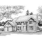 Traditional House Plan Front of Home - Dover Station Colonial Home 072D-0446 - Search House Plans and More